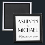 Modern and Elegant Stylish Wedding Date Magnet<br><div class="desc">Modern and Elegant Stylish Wedding Date Magnet - a fun gift for guests,  or use it as a save the date! Easy to customize with your own details and colors.</div>