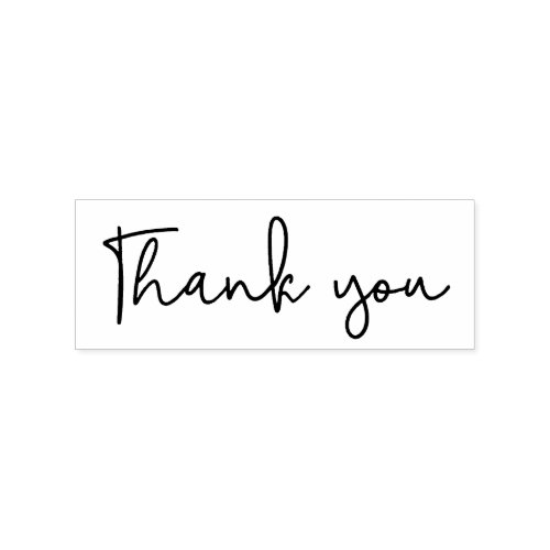 Modern and elegant Thank you script Rubber Stamp