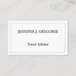[ Thumbnail: Modern and Elegant Travel Adviser Business Card ]