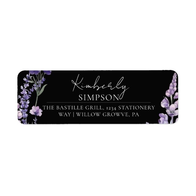 Modern and Elegant Wildflower Rustic Wedding Label (Front)