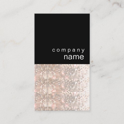 Modern and Hip FAUX Sequin Entertainer Business Card