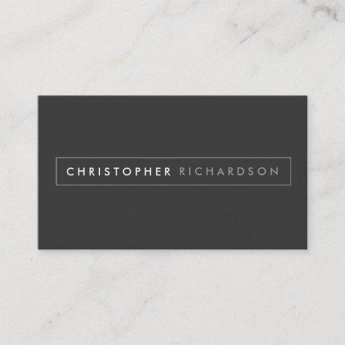 MODERN and MINIMAL Boxed Name Logo Business Card