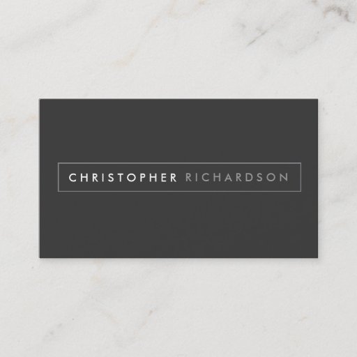 Customizable MODERN and MINIMAL Boxed Name Logo Business Card