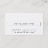 MODERN and MINIMAL Boxed Name Logo on Blue Business Card (Back)
