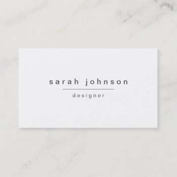Modern And Minimal Business Card by CoutureBusiness at Zazzle