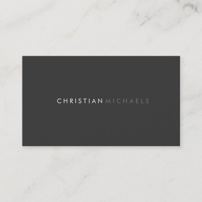 Modern and Minimal Business Card (Front)