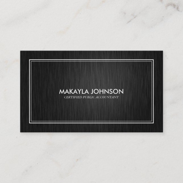 Modern and Minimal Certified Accountant Business Card (Front)