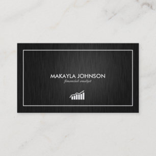 Modern and Minimal Financial Analyst Business Card