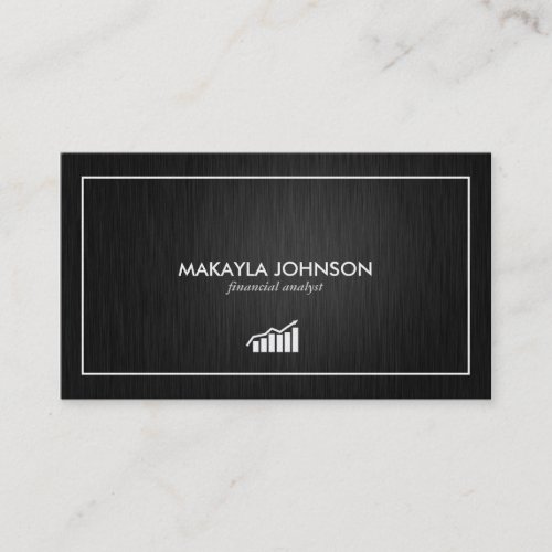 Modern and Minimal Financial Analyst Business Card
