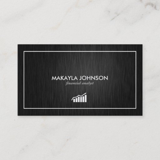 Customizable Modern and Minimal Financial Analyst Business Card Templates
