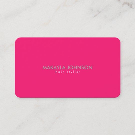 Modern And Minimal Hot Pink Hair Stylist Appointment Card Zazzle Com