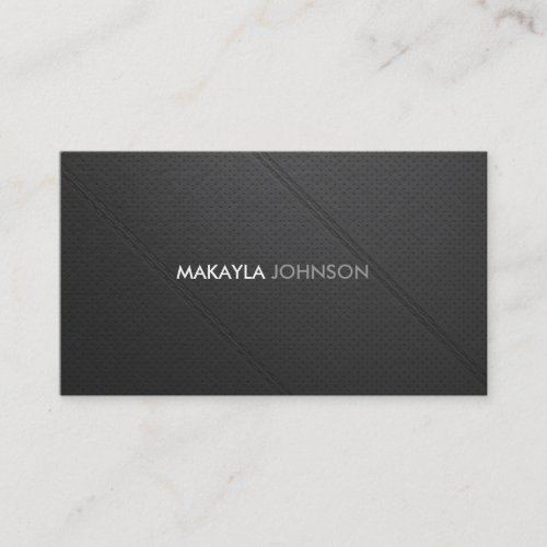 Modern and Minimal perforated leather Professional Business Card