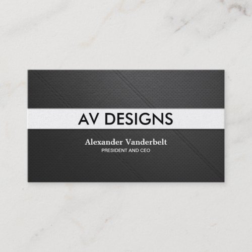 Modern and Minimal perforated leather Professional Business Card Template