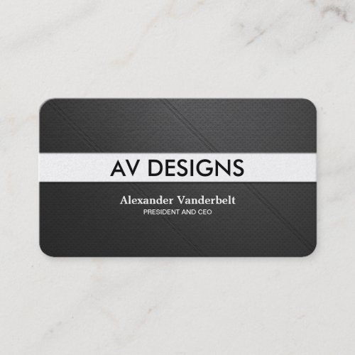 Modern and Minimal perforated leather Professional Business Card