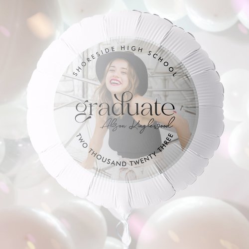 Modern and Minimal Photo Graduation Balloon