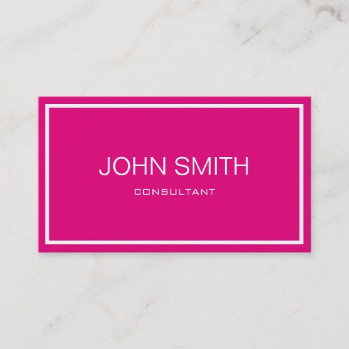 Modern and Minimal Pink Business Card