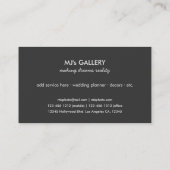 Modern and Minimal Professional Black & Gold Business Card (Back)