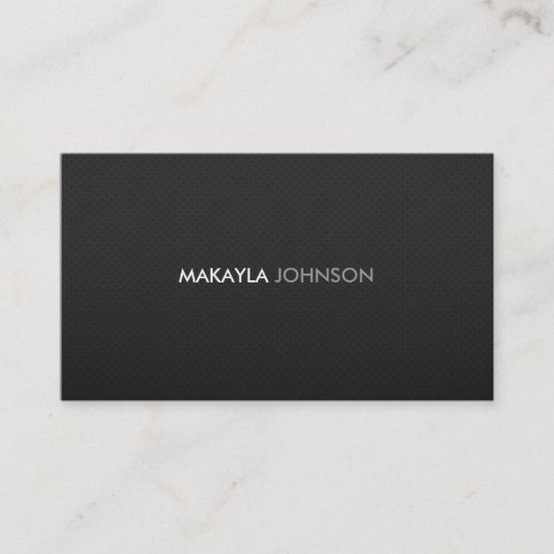 Modern and Minimal Professional Black Leather Business Card