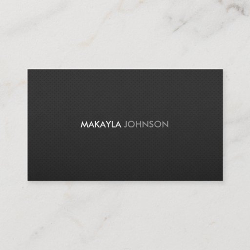 Customizable Modern and Minimal Professional Black Leather Business Cards