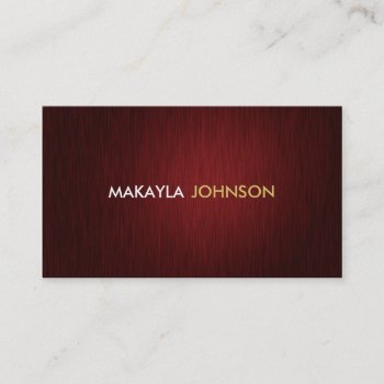 Modern And Minimal Professional Maroon And Gold Business Card by eatlovepray at Zazzle