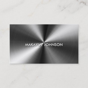 Modern And Minimal Professional Metallic Business Card by eatlovepray at Zazzle