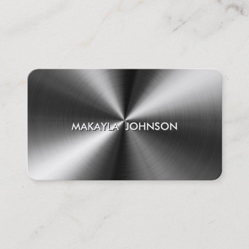 Customizable Modern and Minimal Professional Metallic Business Card Template