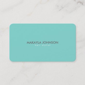 Modern And Minimal Robins Egg Blue Hair Stylist Appointment Card by eatlovepray at Zazzle