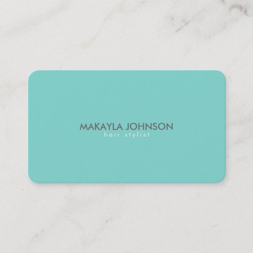 Modern and Minimal Robins Egg Blue Hair Stylist Appointment Card