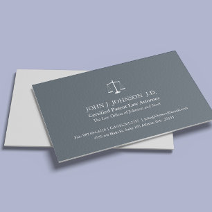 Modern and Minimal Slate Grey Attorney Business Card