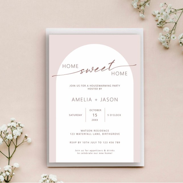 Modern and minimalist arch housewarming invitation (Creator Uploaded)