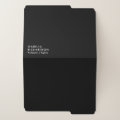 Modern And Minimalist Black File Folder | Zazzle