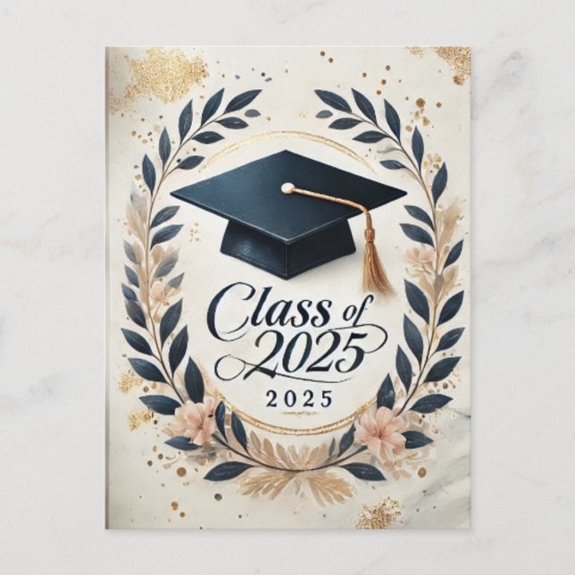 modern and minimalist Graduation Postcard (Front)