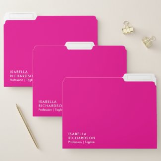 Modern And Minimalist Magenta File Folder