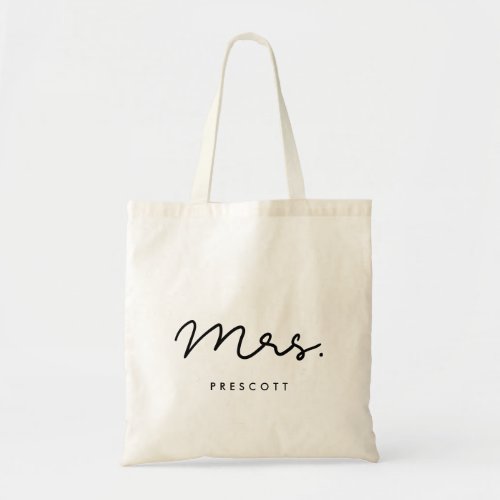 Modern and minimalist Mrs Tote Bag