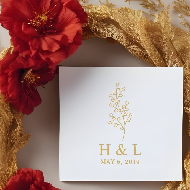 Modern and Minimalist Twig Design Rubber Stamp (Modern and Minimalist Twig Rubber Stamp Design)