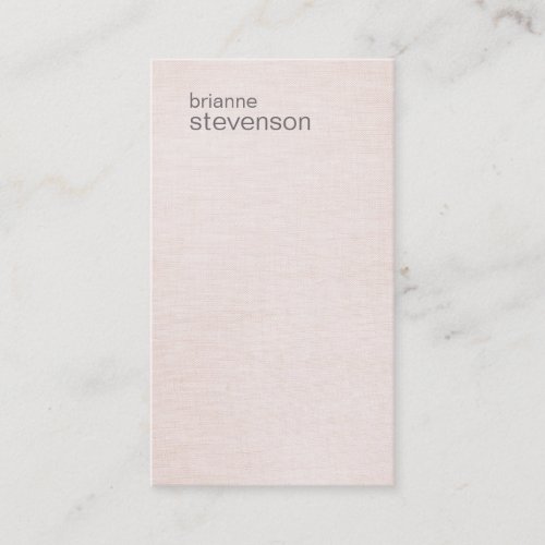 Modern and Minimalistic Light Pink Business Card