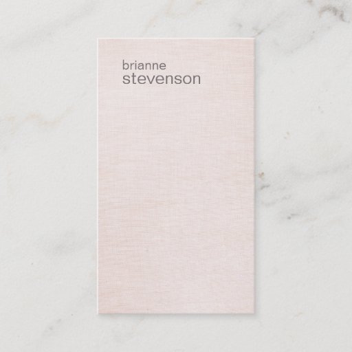 Customizable Modern and Minimalistic Light Pink Business Card