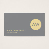 Modern and Professional Light Grey and Cream Business Card