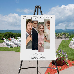 Modern and Romantic Photo Rehearsal Dinner Welcome Foam Board