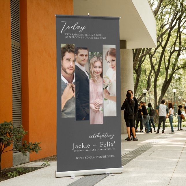 Modern and Romantic Photo Wedding Welcome Retractable Banner (Creator Uploaded)