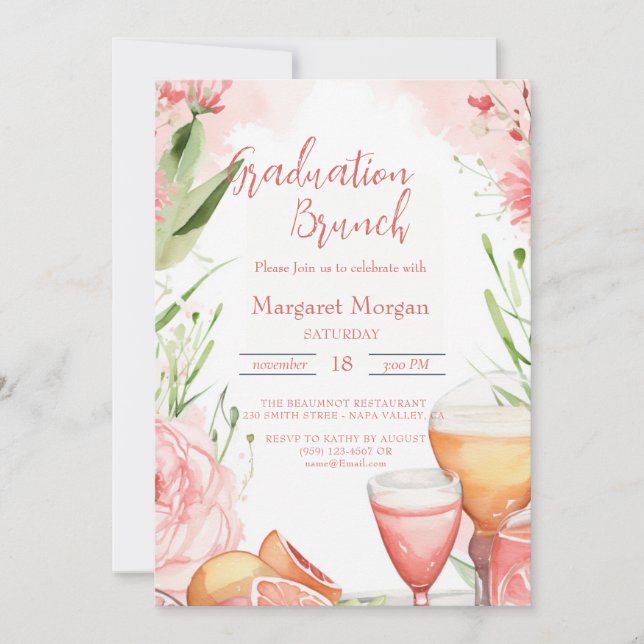 Modern and Simple Bridal Brunch Invitation (Front)