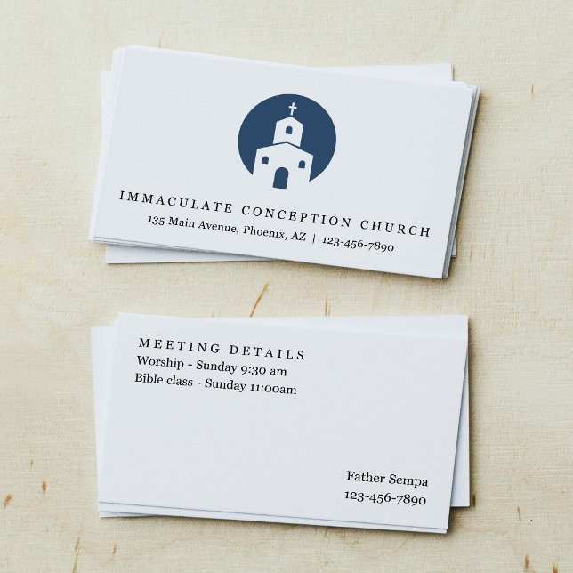 Modern and Simple Business Card for your Church (Creator Uploaded)