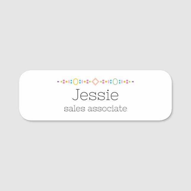 Modern and Simple Classic Name Tag (Front)