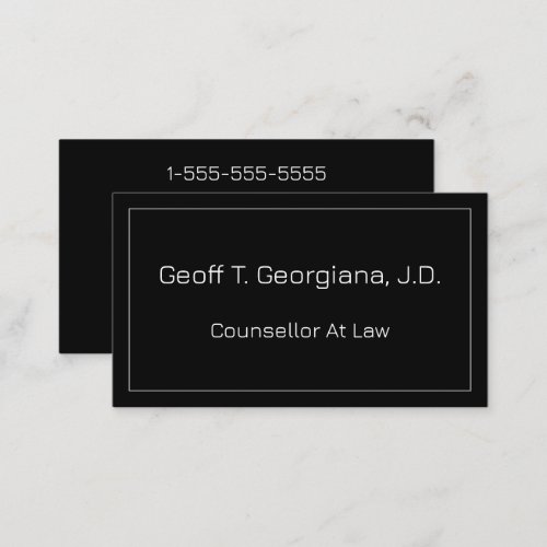Modern and Simple Counselors At Law Business Card