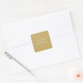 Modern and Simple Gold Square Sticker | Zazzle