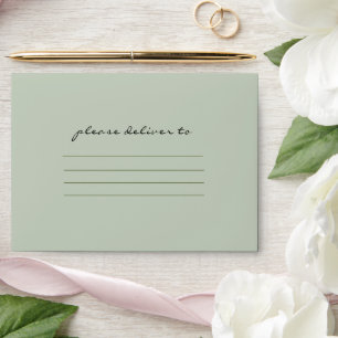 Modern and Simple Green Christmas Envelope