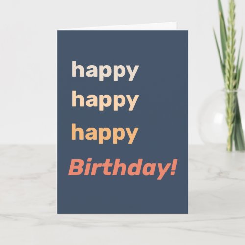 Modern and Simple Happy Birthday Card