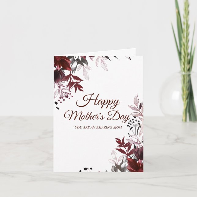 Modern and Simple Mother's Day Thank You Card (Front)