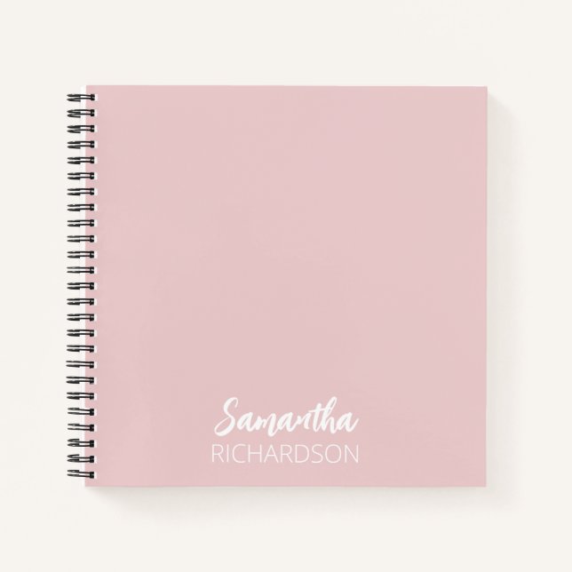 Modern and Simple Personalized Monogram Notebook (Front)