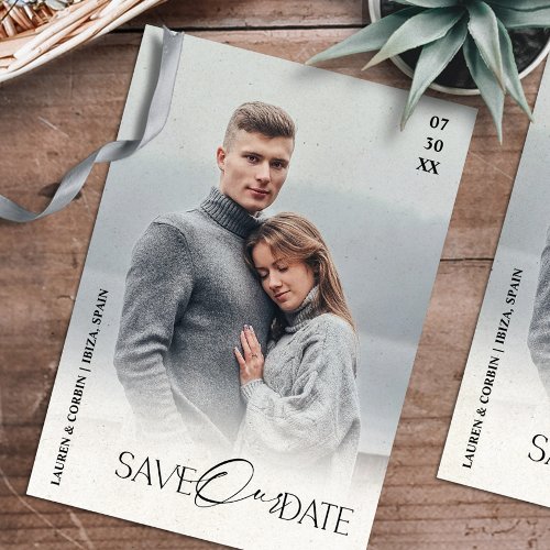 Modern and Simple Photo Save Our Date Invitation